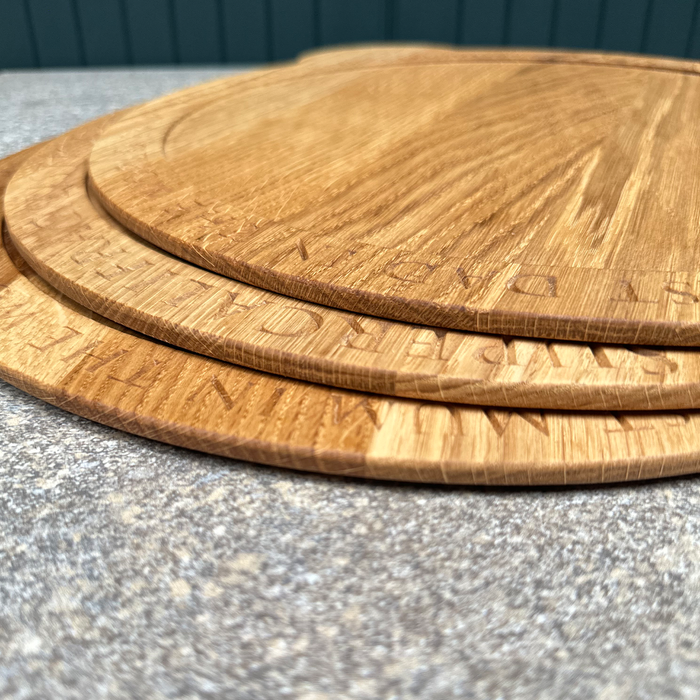 English Oak Stackable Pizza Board