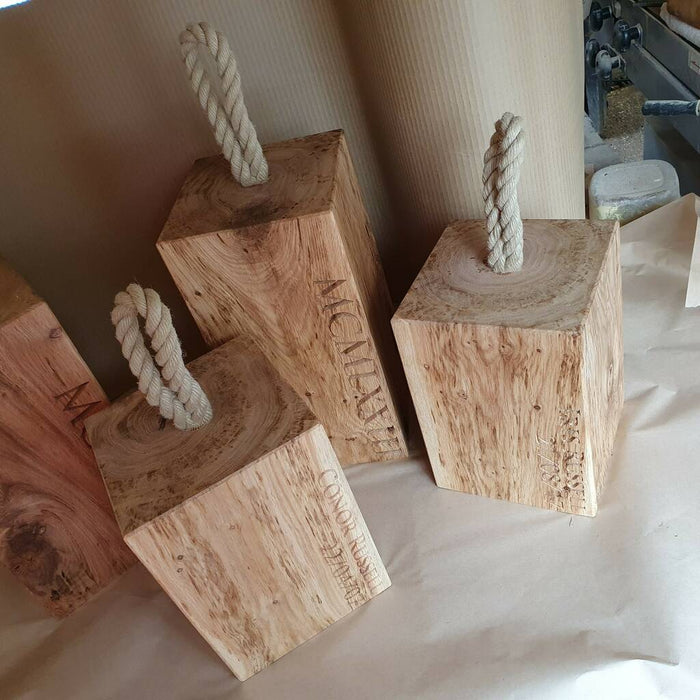 Extra Large Personalised Oak Door Stops