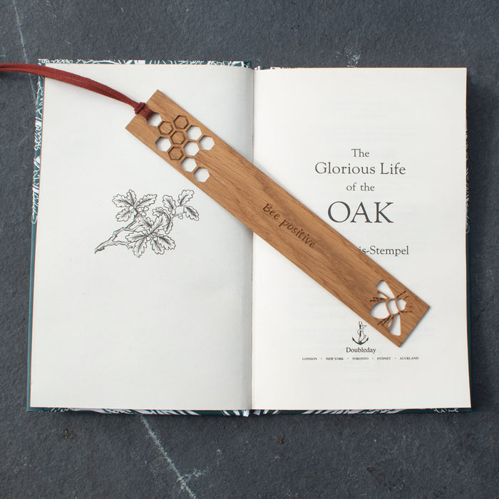 Engraved Oak Bookmark -  Inspired By Nature