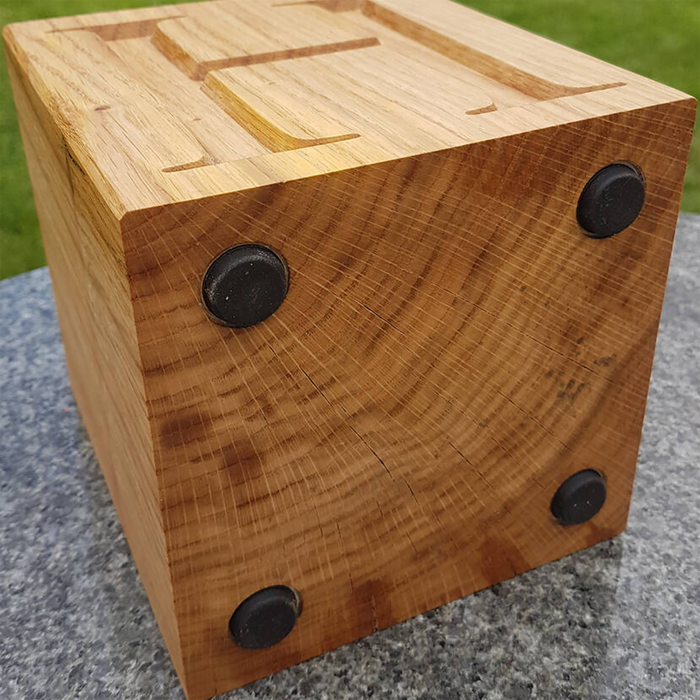 Giant Personalised Oak Door Stop