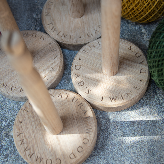 Personalised Oak Garden Twine Stand