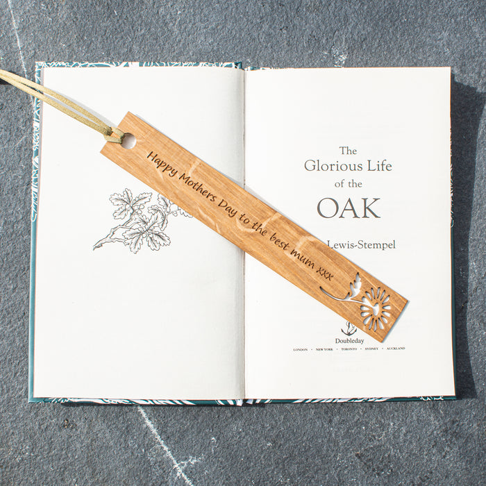 Engraved Oak Bookmark