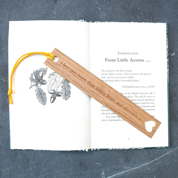 Engraved Oak Bookmark