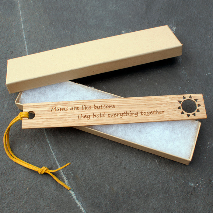Holy Communion Engraved Oak Bookmark