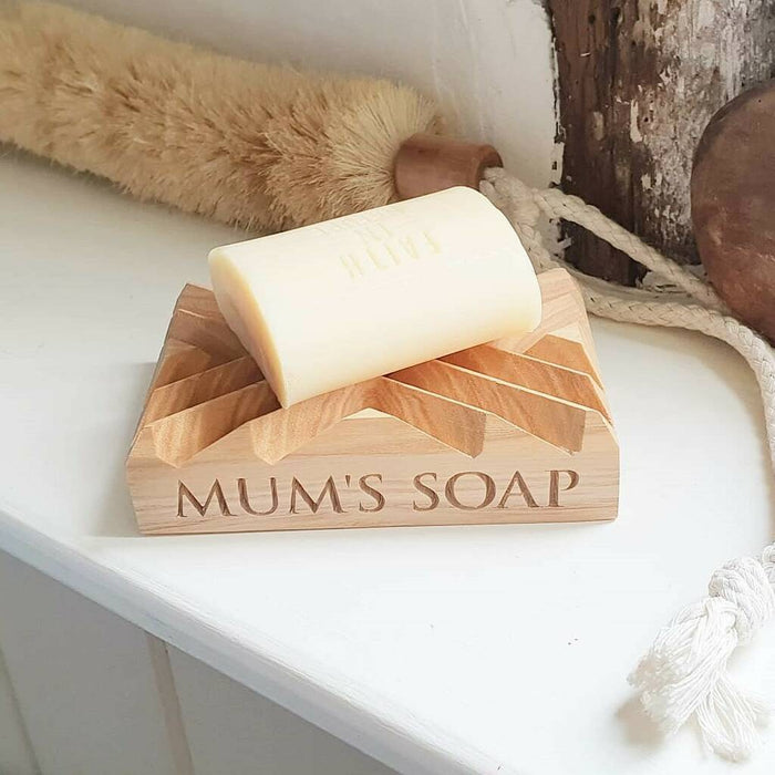 Personalised Oak Soap Holder