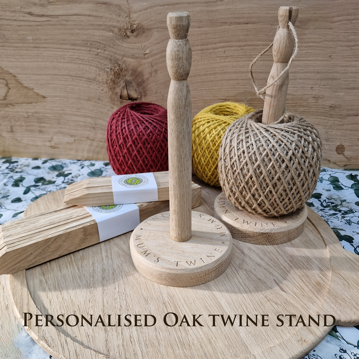 Personalised Oak Garden Twine Stand