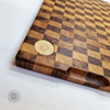 Chequered Oak & Walnut end grain chopping or serving boards