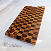 Chequered Oak & Walnut end grain chopping or serving boards