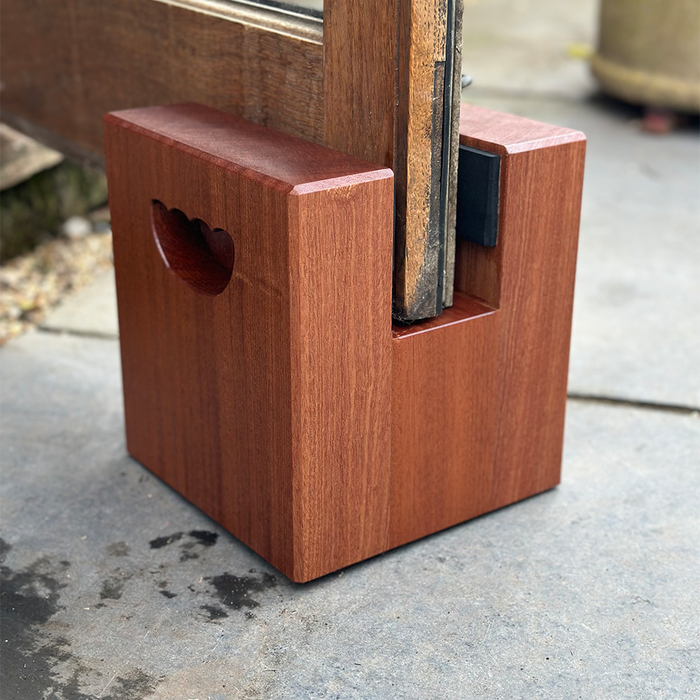 Sapele Door stop with a slot for Patio | Bifold doors