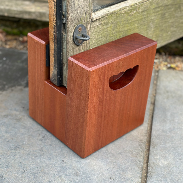 Sapele Door stop with a slot for Patio | Bifold doors