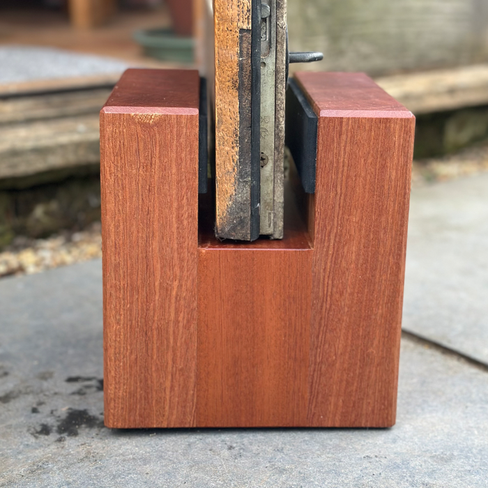 Sapele Door stop with a slot for Patio | Bifold doors