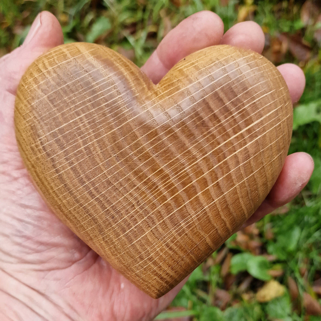 Hand-Carved Oak Heart