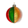 Multicoloured Ribbed Glass Bauble
