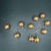 String of Gold glass bauble LED lights