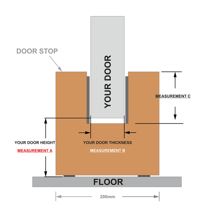 Door stop with a slot for Patio | Bifold doors