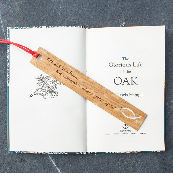 Engraved Oak Bookmark