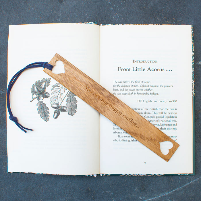 Engraved Oak Bookmark