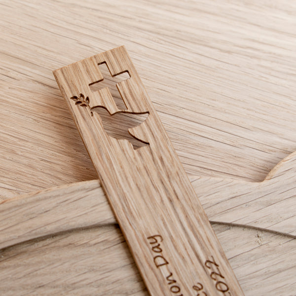 Confirmation Engraved Oak Bookmark