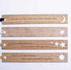 Engraved Oak Bookmark - Sun, Stars and The Moon